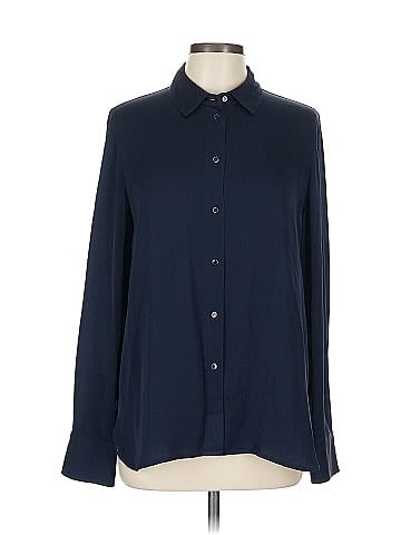 Vince. Long Sleeve Silk Top (view 1)