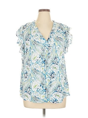 Christian Siriano New York Short Sleeve Blouse (view 1)