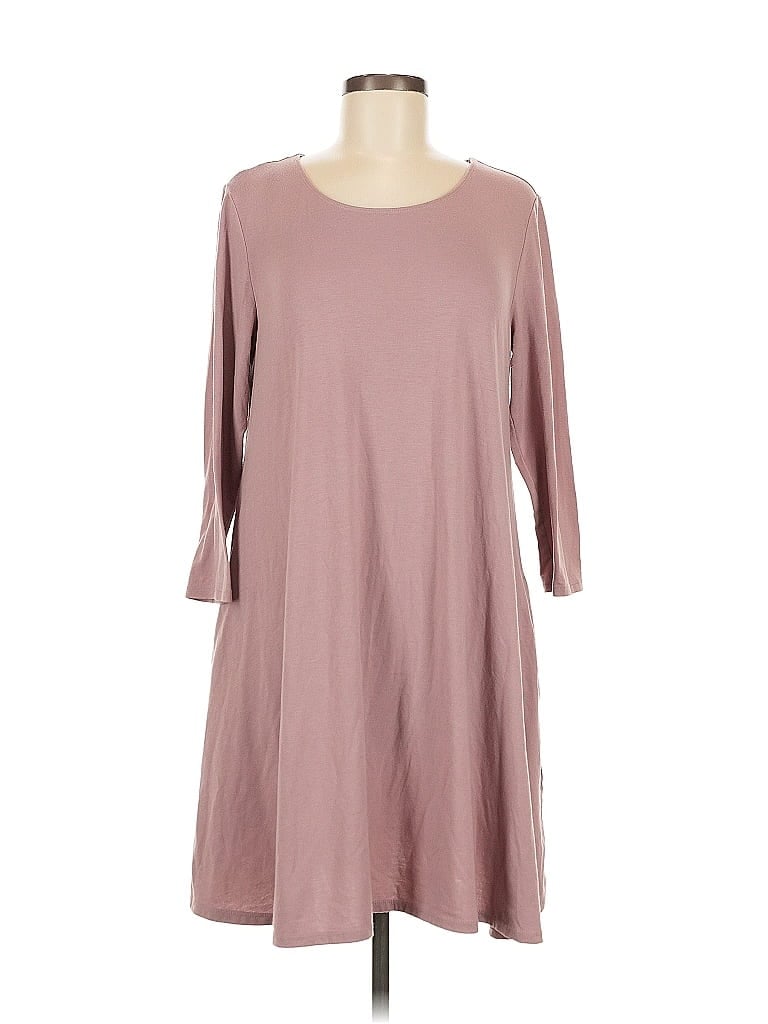 Soho JEANS NEW YORK & COMPANY Solid Brown Casual Dress Size M - photo 1
