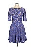 ML Monique Lhuillier 100% Nylon Blue Purple Cocktail Dress Size 10 - photo 1