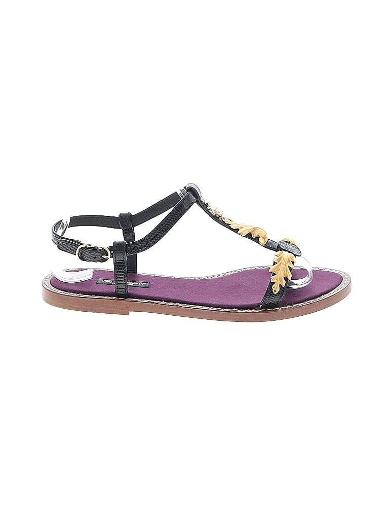 Dolce & Gabbana Purple Black Sandals Size EU 35 - photo 1