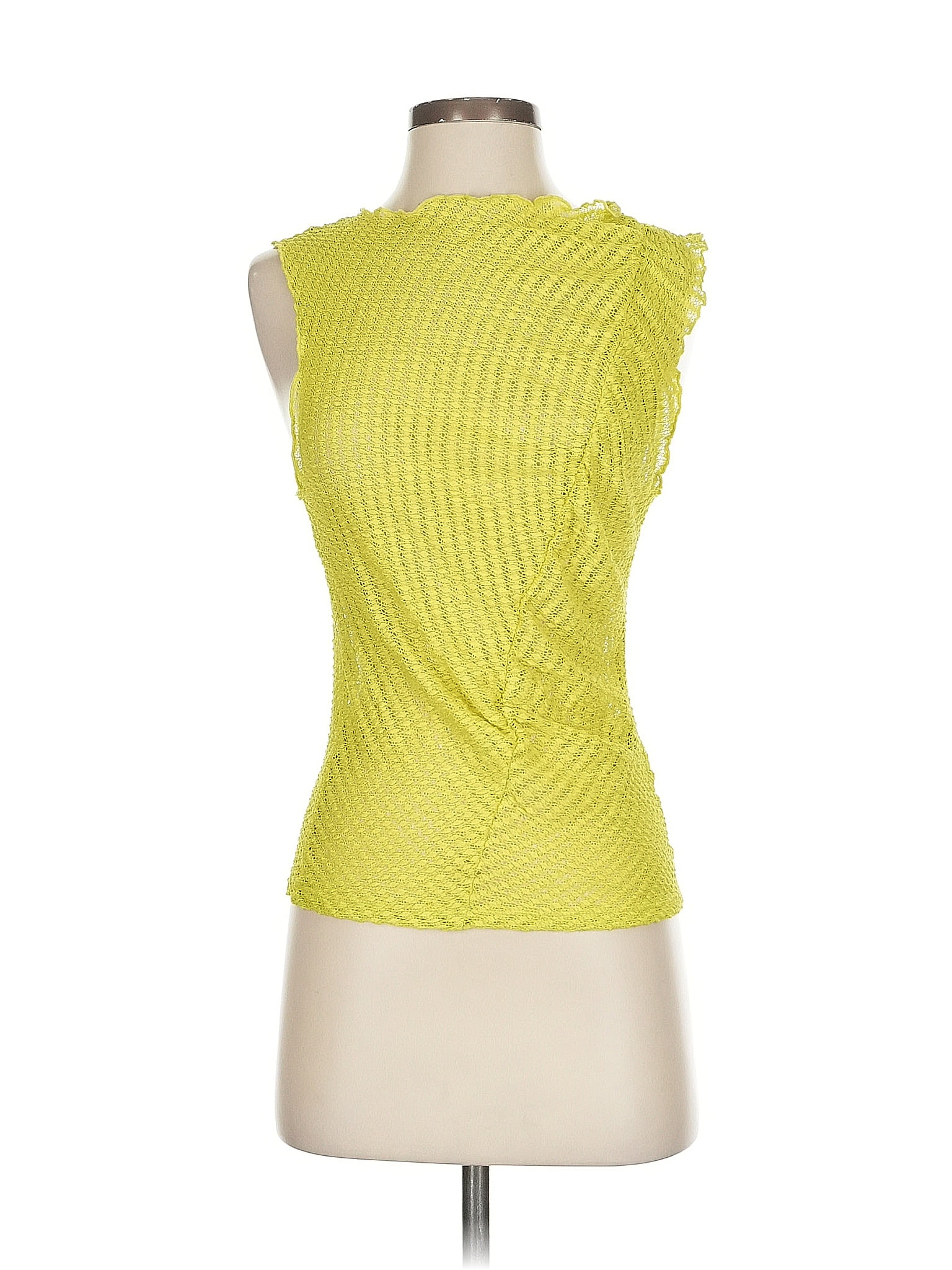 yellow sleeveless top