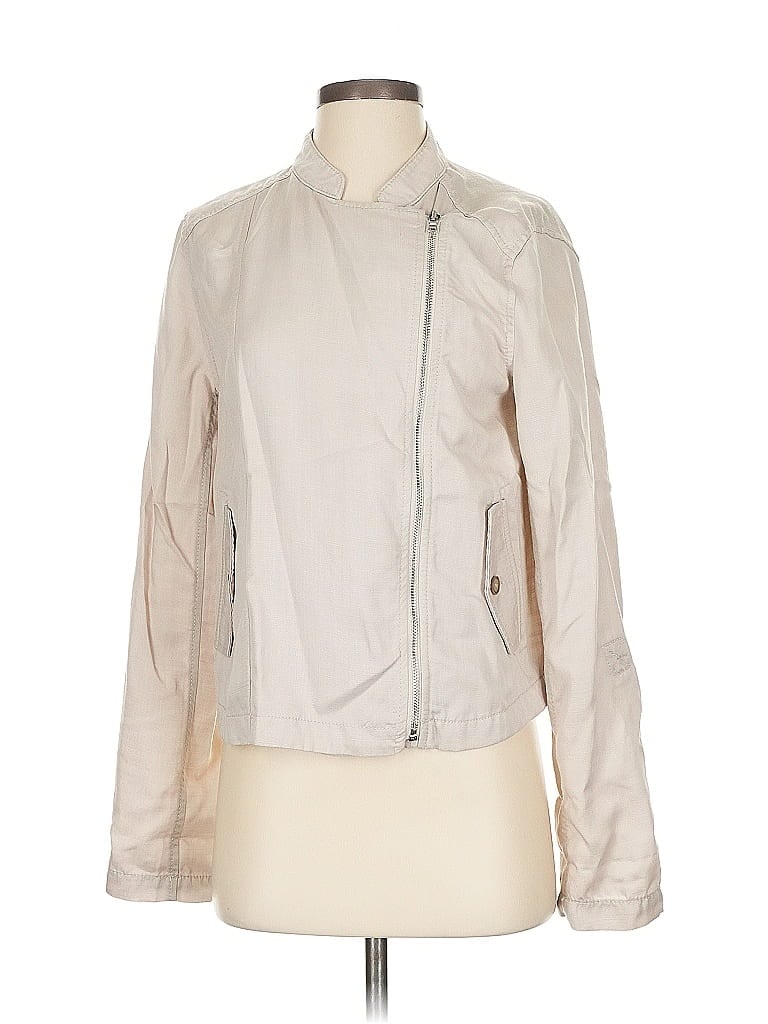 Pre-owned Ann Taylor Loft Jacket In White