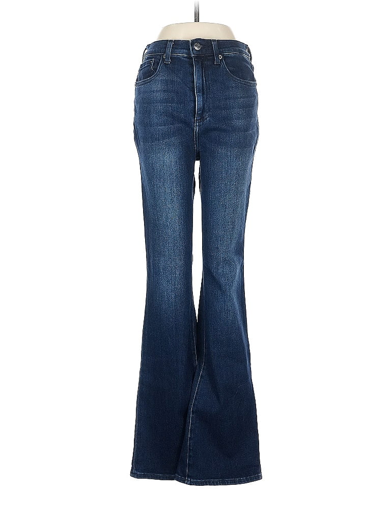 Pistola Women's High Rise Asymmetric Straight Jeans Blue Size 28