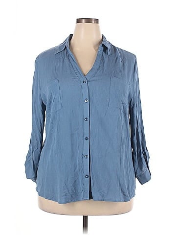 Fortune + Ivy 3/4 Sleeve Button-Down Shirt (view 1)