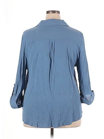 Fortune + Ivy 3/4 Sleeve Button-Down Shirt (view 2)