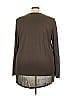 XCVI Brown Green Long Sleeve Blouse Size 3X - photo 2