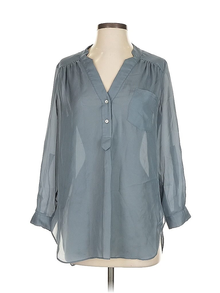 Pre-owned Ellison 3/4 Sleeve Blouse In Gray
