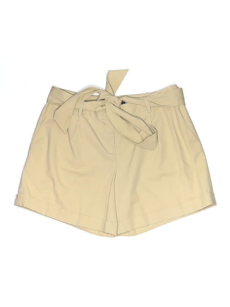 Lafayette 148 New York Solid Tan Shorts Size 10 - photo 1