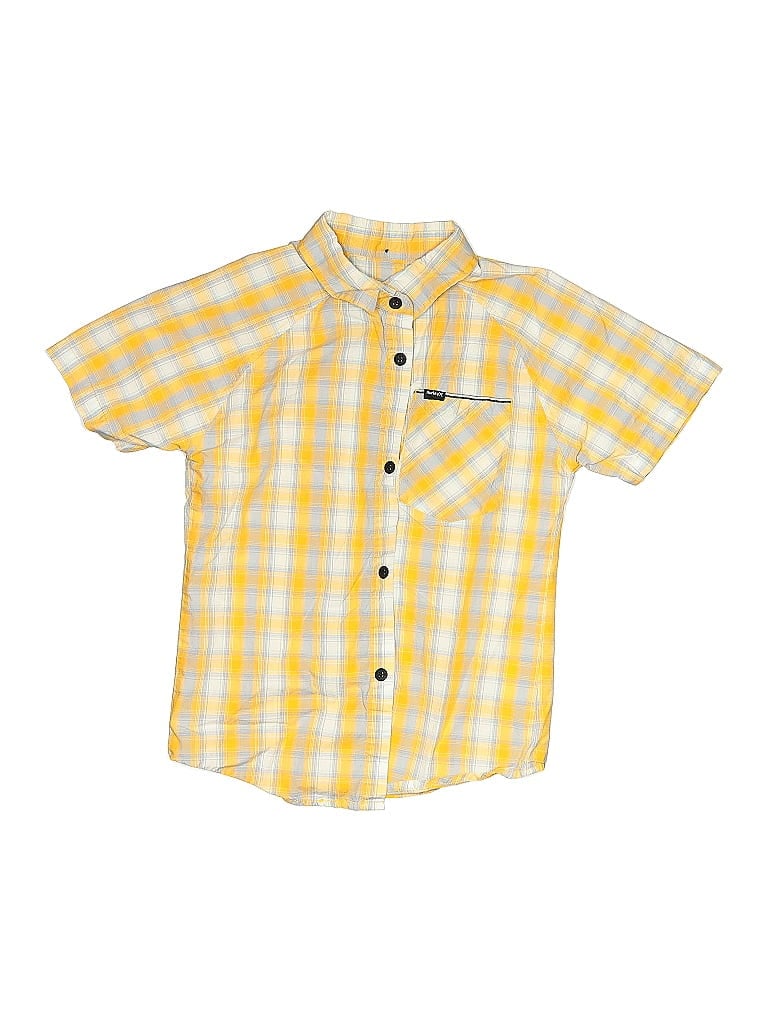 Pre-owned Hurley Kids'  Short Sleeve Button Down Shirt In Yellow