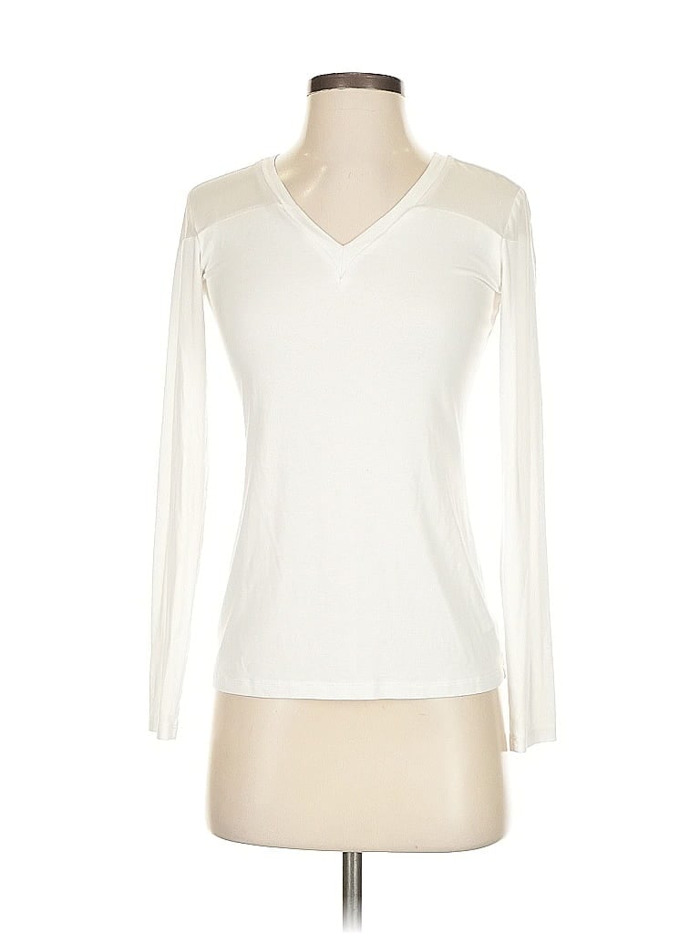 Doncaster Collection Ivory White Long Sleeve T-Shirt Size XS - photo 1