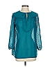 Matilda Jane 100% Polyester Teal 3/4 Sleeve Blouse Size S - photo 1