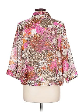 Christopher & Banks 3/4 Sleeve Button-Down Shirt (view 2)