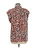 Velvet Heart 100% Rayon Animal Print Orange Short Sleeve Blouse Size M - photo 2