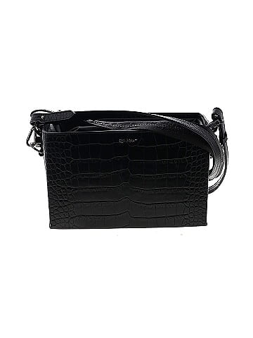 OFF-WHITE Croc Embossed Leather Crossbody Bag (view 1)