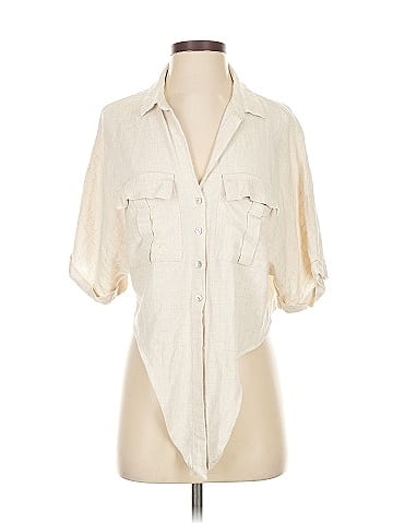 Bershka 3/4 Sleeve Button-Down Shirt (view 1)