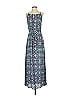 Veronica M. 100% Polyester Print Teal Casual Dress Size XS - photo 1