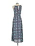 Veronica M. 100% Polyester Print Teal Casual Dress Size XS - photo 2