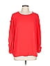 DKNY 100% Polyester Red 3/4 Sleeve Blouse Size L - photo 1