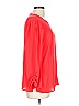 DKNY 100% Polyester Red 3/4 Sleeve Blouse Size L - photo 4
