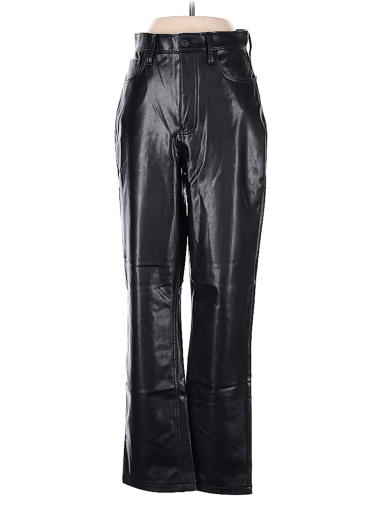 ABERCROMBIE & FITCH Pre-owned Faux Leather Pants In Black