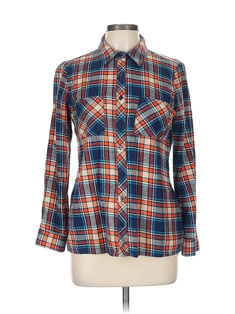 CASTING Pre-owned Long Sleeve Button Down Shirt In Blue
