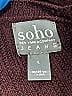 Soho JEANS NEW YORK & COMPANY 100% Acrylic Burgundy Pullover Sweater Size L - photo 7