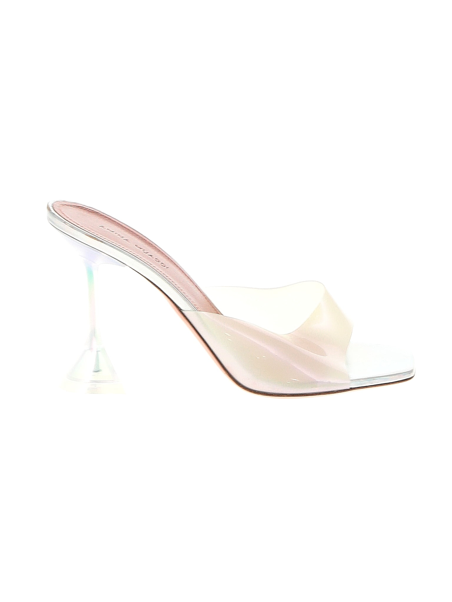 Amina Muaddi Ivory White Mule/Clog Size EU 37 1/2
