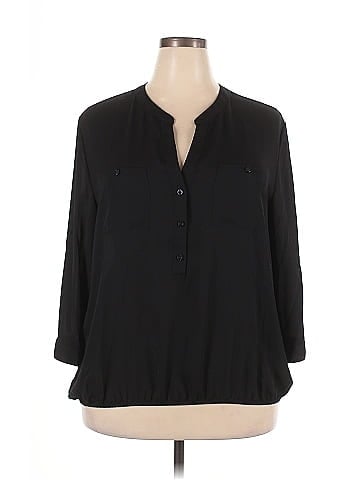 Soho JEANS NEW YORK & COMPANY 3/4 Sleeve Blouse (view 1)