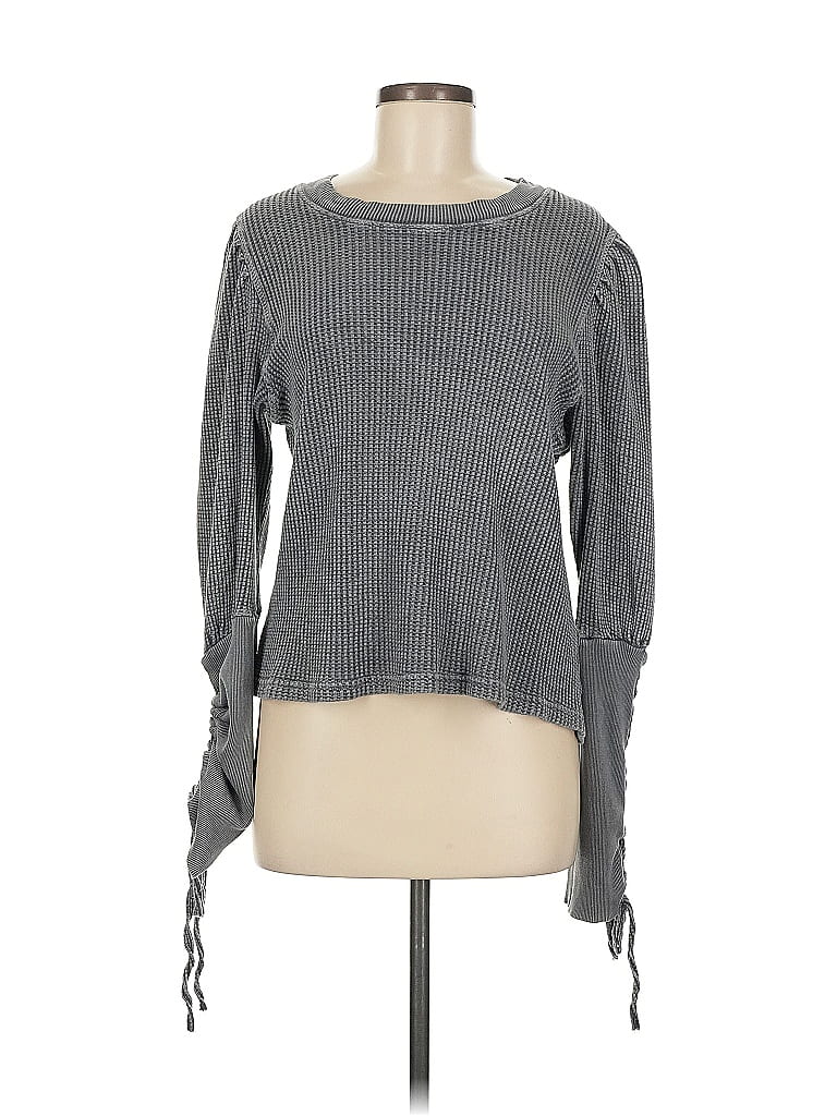 FP One 100% Cotton Gray Long Sleeve T-Shirt Size M - photo 1