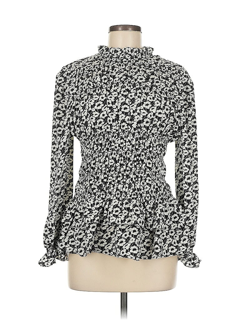 Gracia 100% Polyester Black Long Sleeve Blouse Size M - photo 1
