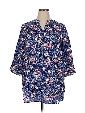 Woman Within 3/4 Sleeve Button-Down Shirt (view 1)