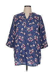 Woman Within 3/4 Sleeve Button Down Shirt