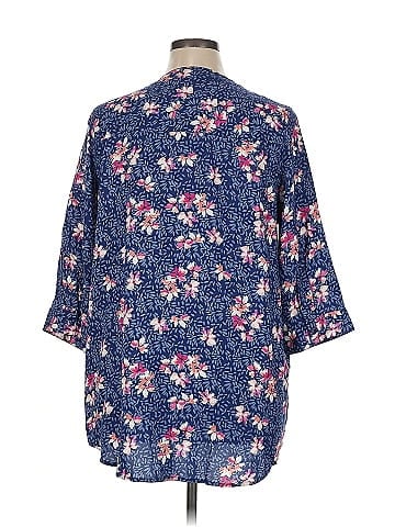 Woman Within 3/4 Sleeve Button-Down Shirt (view 2)