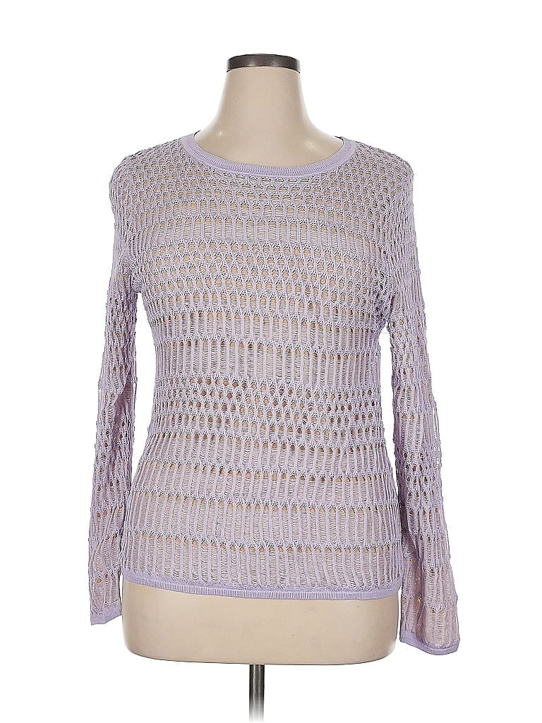 Carlisle Metallic Purple Pullover Sweater Size XL - photo 1