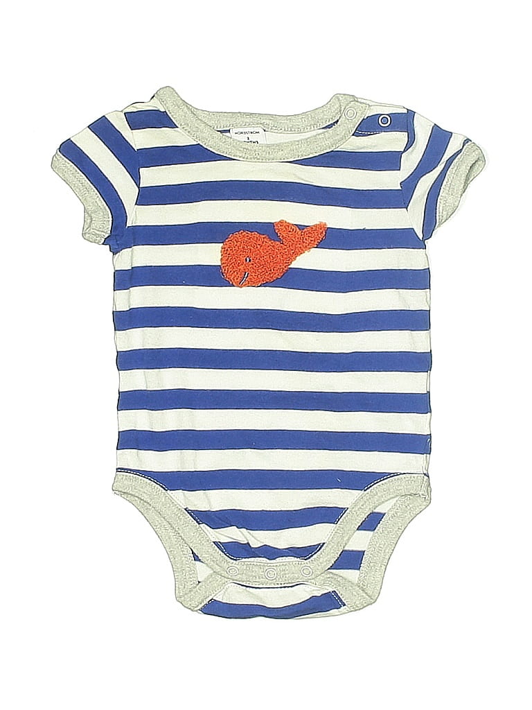 Pre-owned Nordstrom Babies' Short Sleeve Onesie In Blue