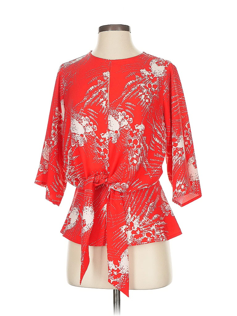 Click to view more detailed imagery on our partner's website Pre-owned Chelsea28 3/4 Sleeve Blouse In Red