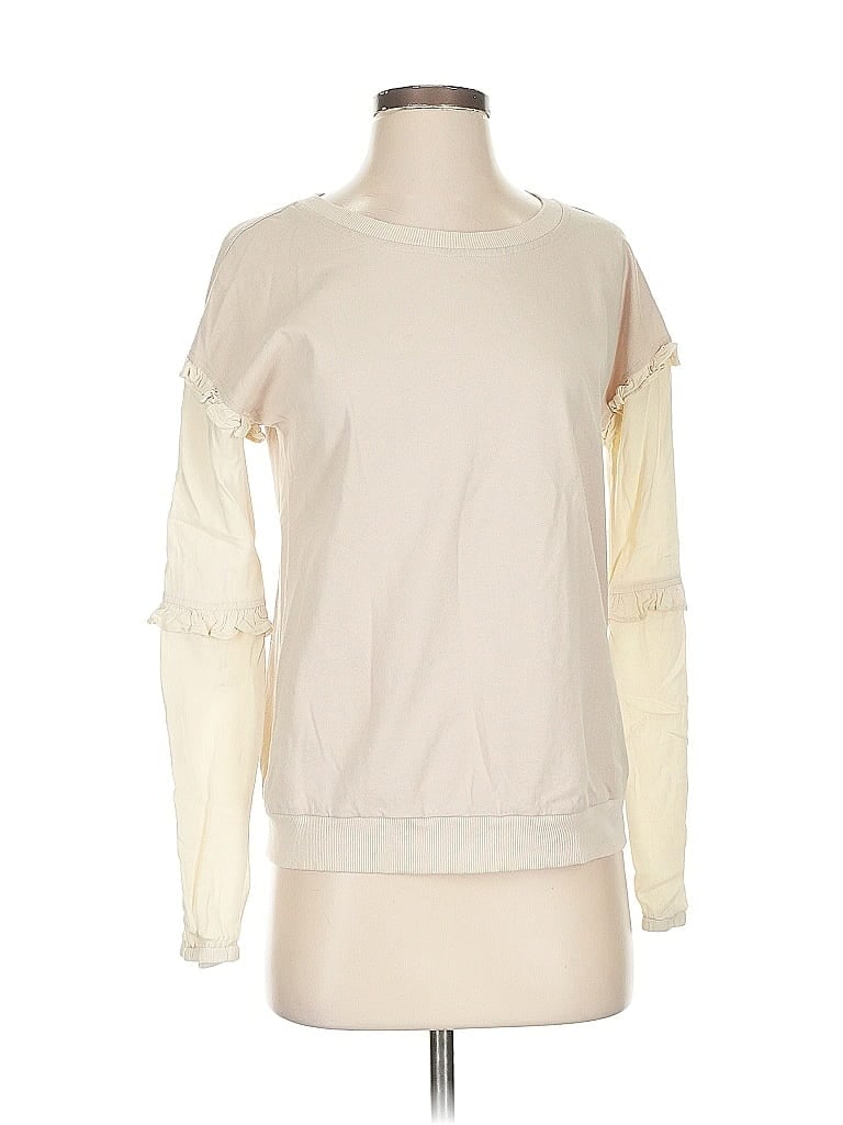 Mystree Ivory Long Sleeve T-Shirt Size S - photo 1