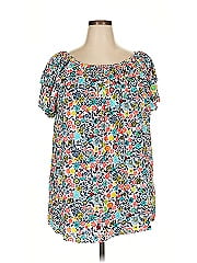 Terra & Sky Short Sleeve Blouse