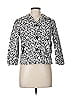 Sigrid Olsen 100% Cotton Print White Blazer Size 6 - photo 1