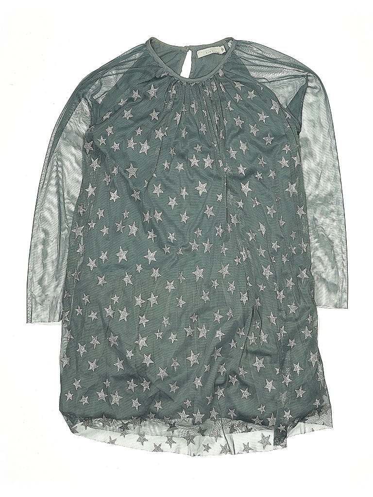 Stella McCartney 100% Polyester Stars Green Gray Dress Size 12 - photo 1