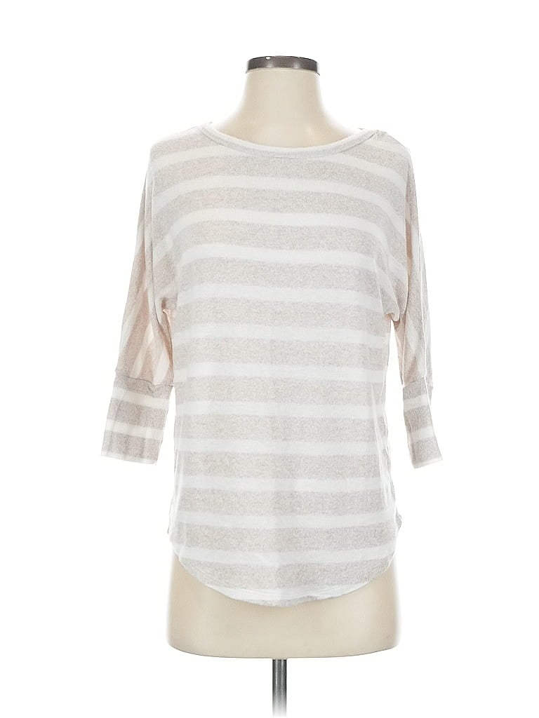 Pre-owned Market & Spruce 3/4 Sleeve T-shirt In White