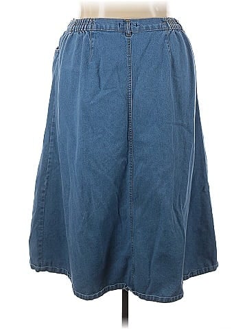 Woman Within Denim Skirt (view 2)