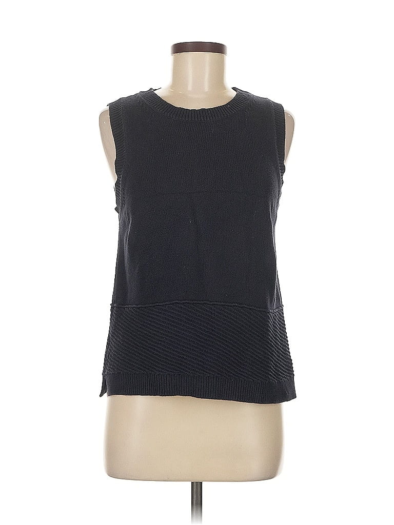 Ann Taylor Factory 100% Cotton Black Sleeveless Top Size M - photo 1