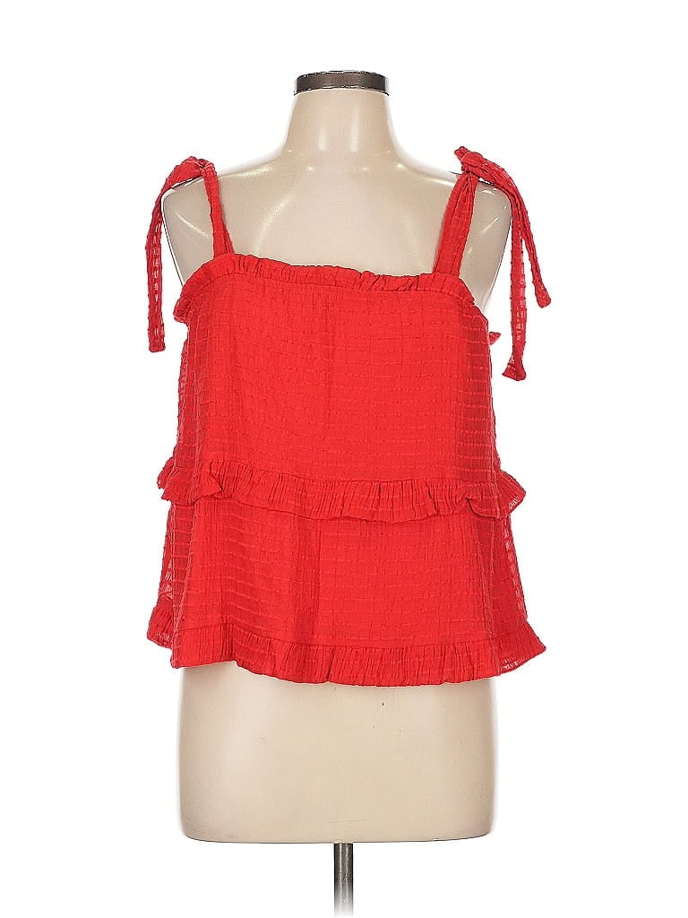 Gilli Red Sleeveless Blouse Size L - photo 1