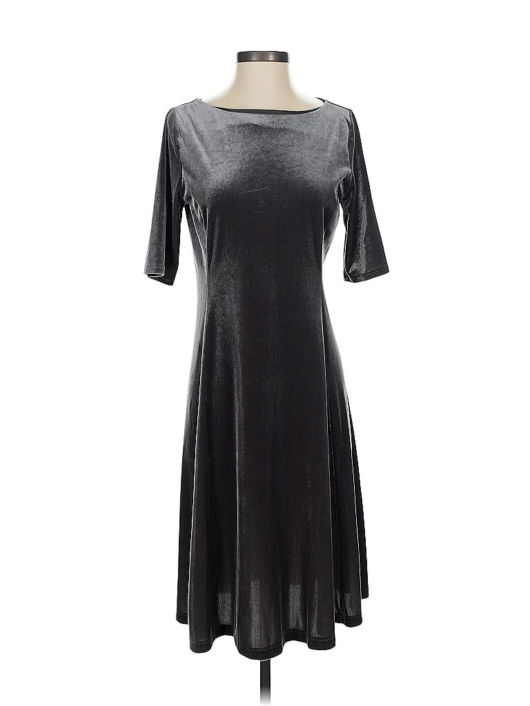 Pre-owned Lands' End Casual Dress In Gray