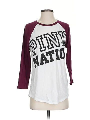 Victoria's Secret Pink 3/4 Sleeve T-Shirt (view 1)