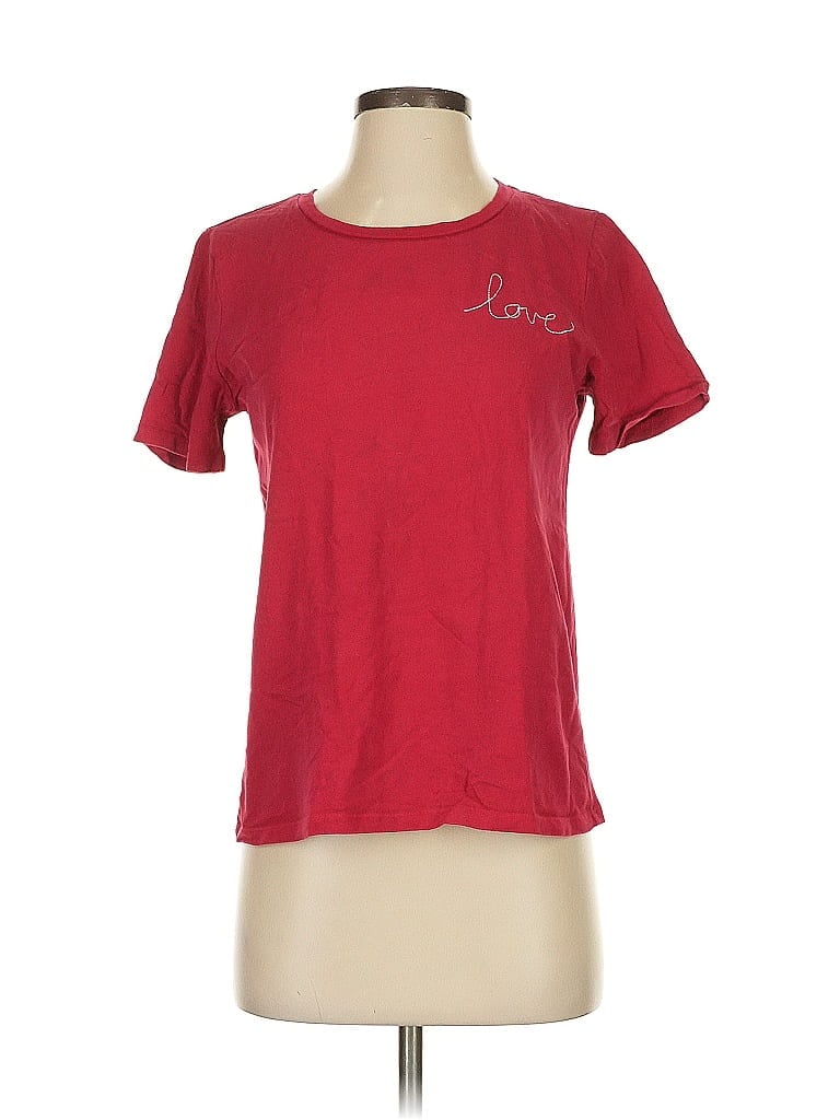 Pre-owned Ella Moss Short Sleeve T-shirt In Red