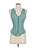 Tiny Teal Sleeveless Blouse Size M - photo 1