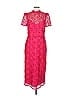 ML Monique Lhuillier 100% Polyester Pink Cocktail Dress Size 12 - photo 1